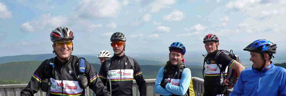 Das Radsport-Team der NaturFreunde Schorndorf in der Pfalz